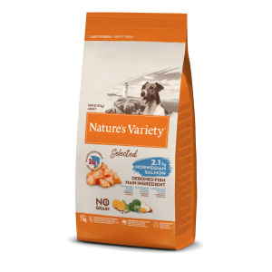 Nature Variety Cão Mini Adulto Selected No Grain Salmão Noruega 7Kg